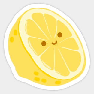 Happy lemon slice Sticker